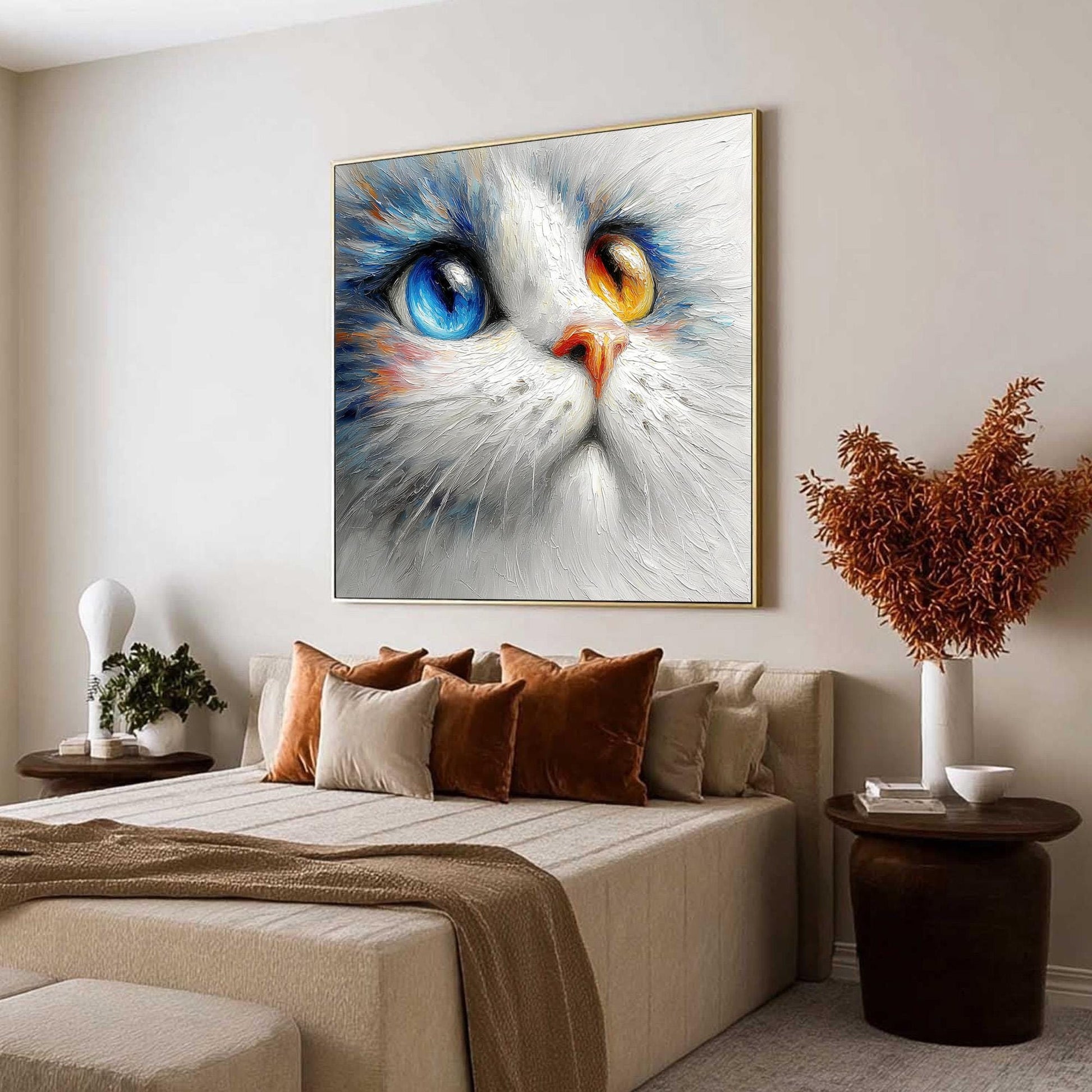 Cat – Cat Animal Wall Art | Oil Painting, view 2