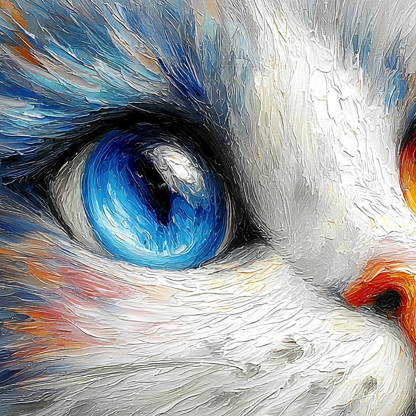 Cat – Cat Animal Wall Art | Oil Painting, view 4