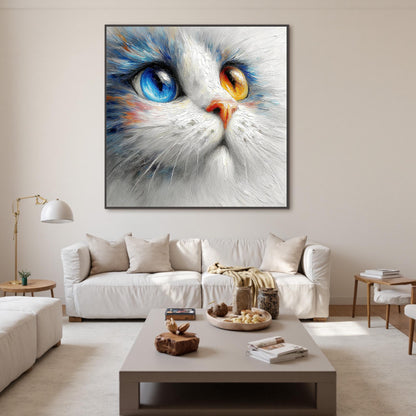Realistic Cat Oil Painting Animal Wall Art