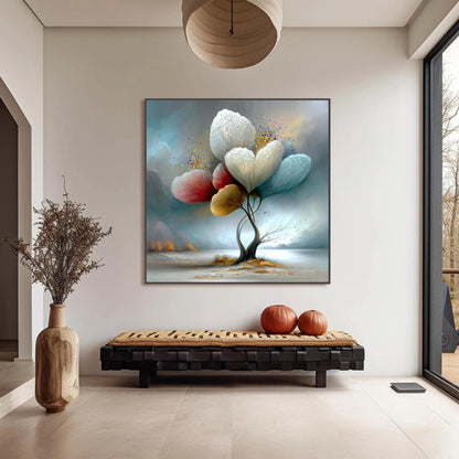 Whimsical – Colorful Floral Wall Art | Oil Painting, view 1