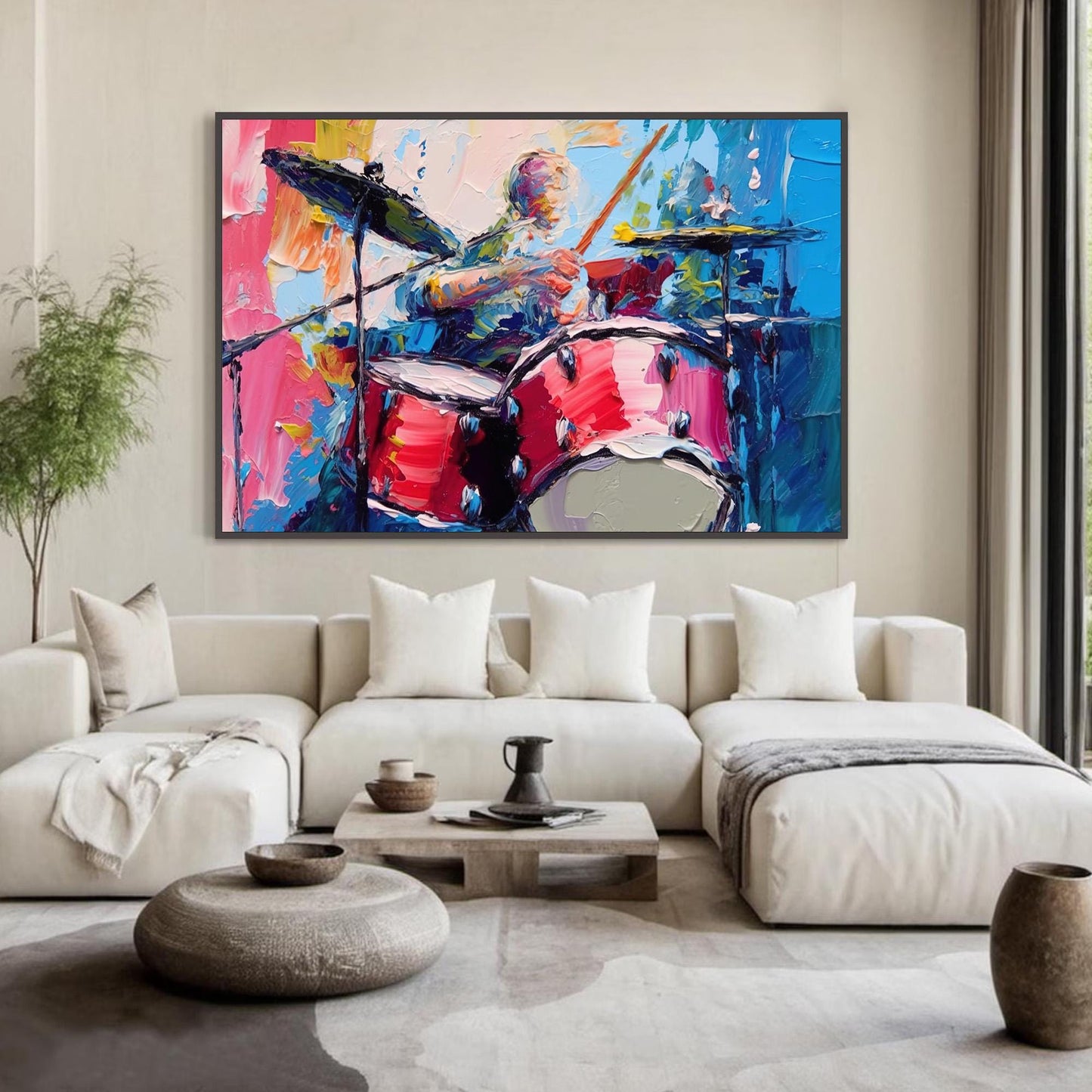 Colorful Abstract Wall Art – Vibrant Drummer