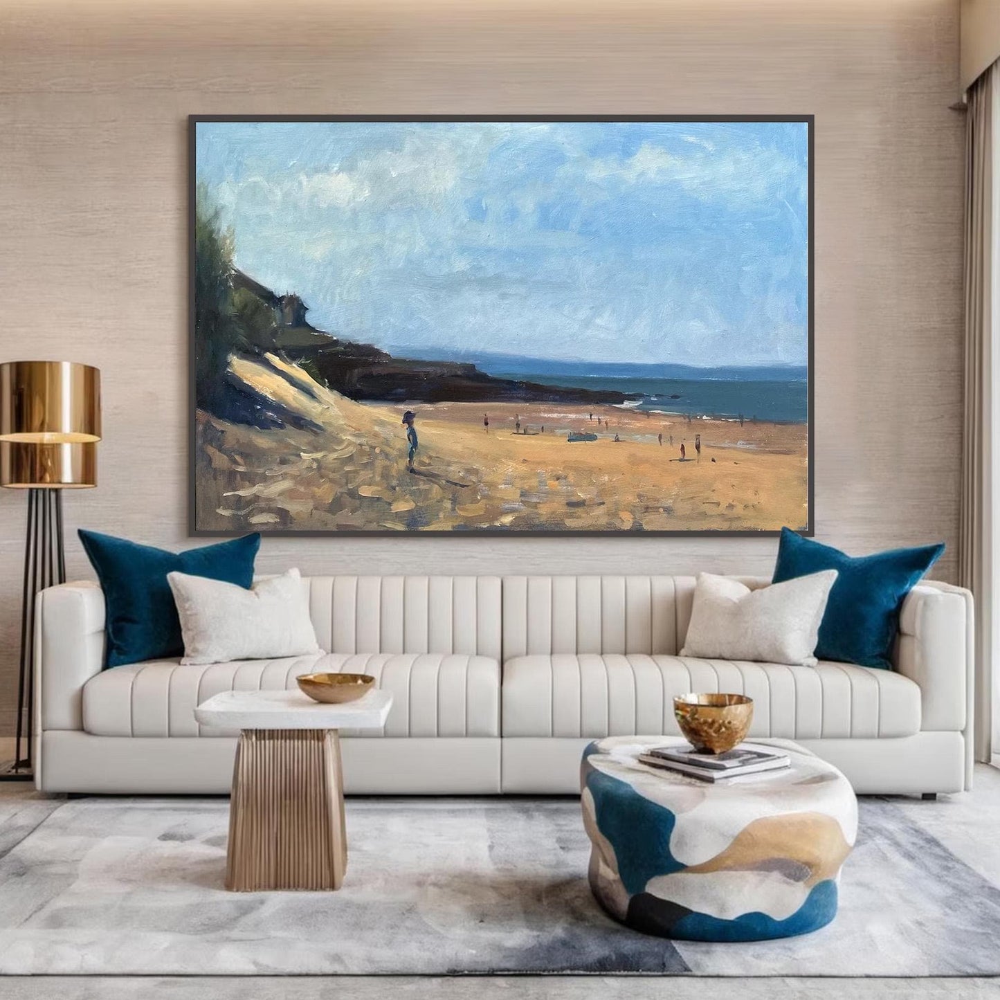 Coastal Beach – Beach Seascape Wall Art | Oil Painting, view 4