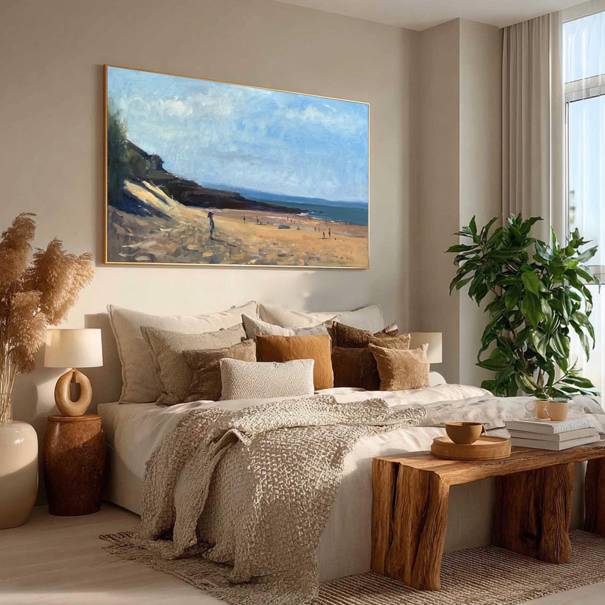 Coastal Beach – Beach Seascape Wall Art | Oil Painting, view 2
