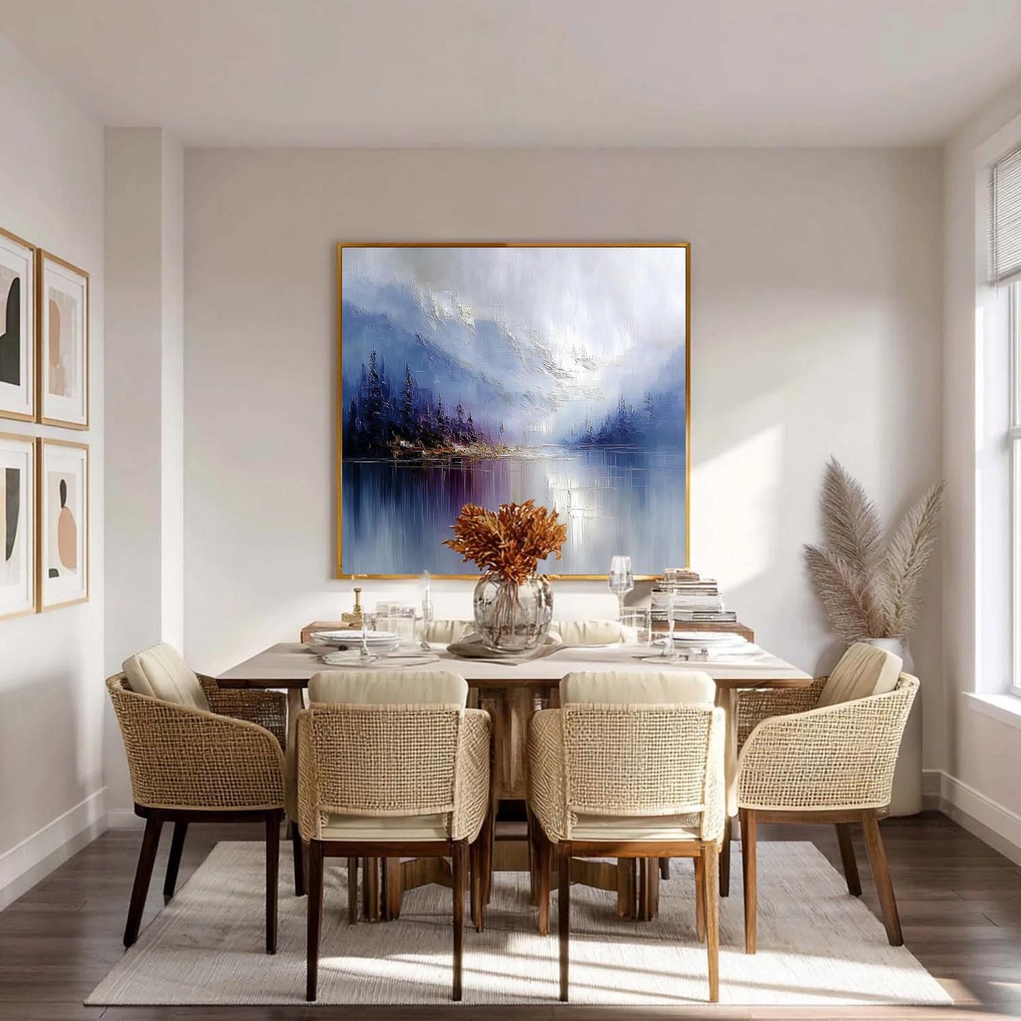 Abstract Lake Landscape Wall Art