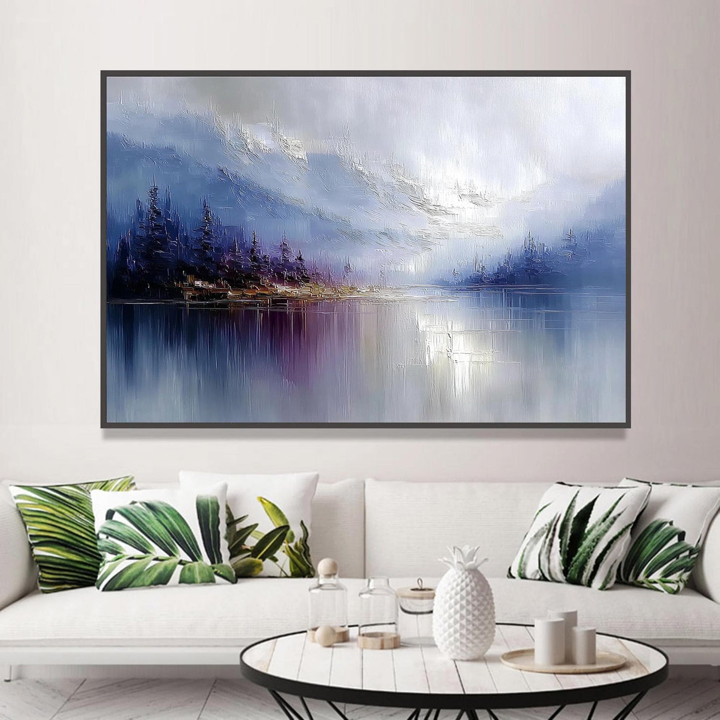 Abstract Lake Landscape Wall Art