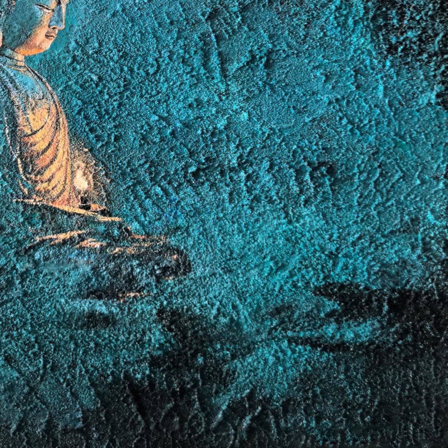 Blue Textured Abstract Wall Art