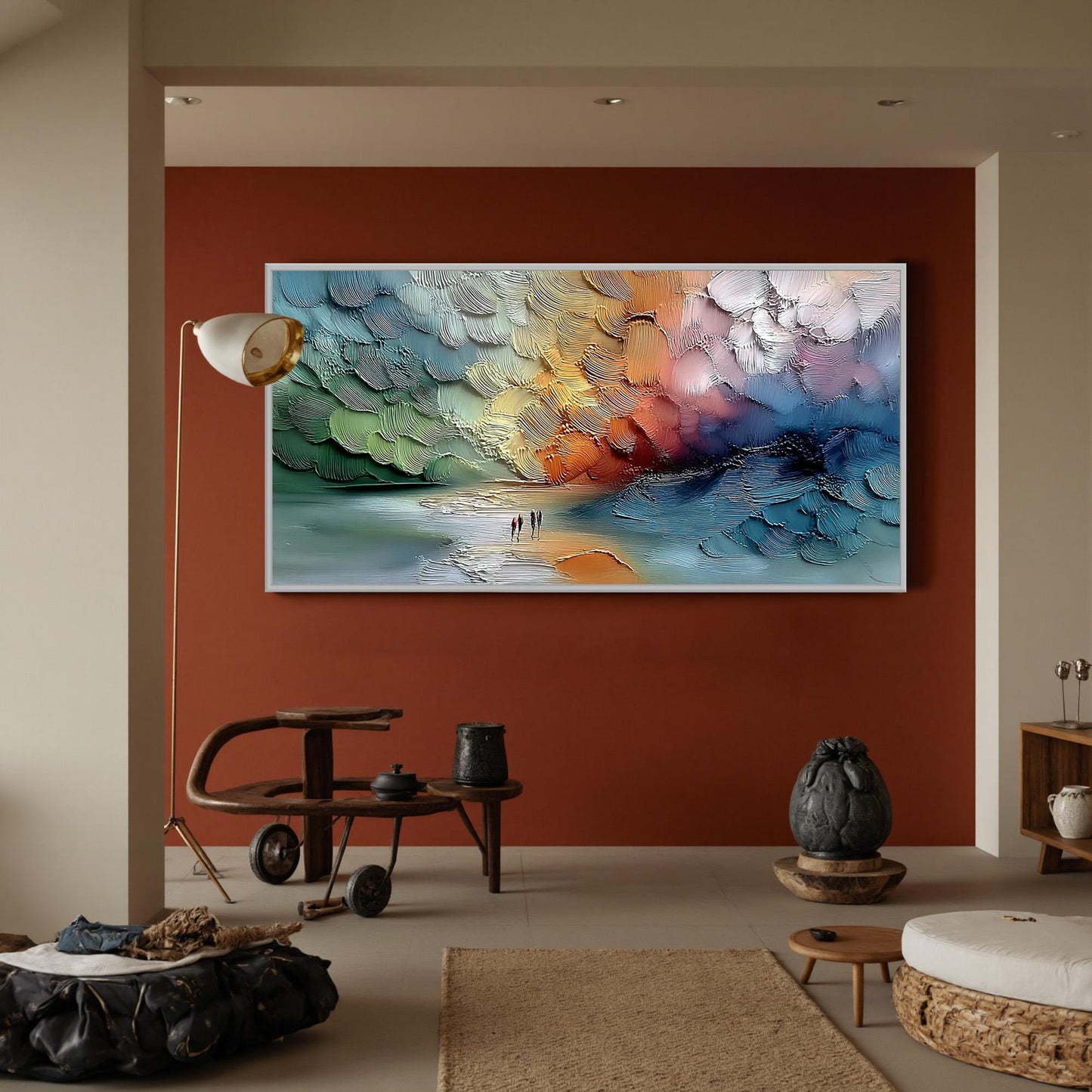 Abstract Palette Knife Landscape Wall Art