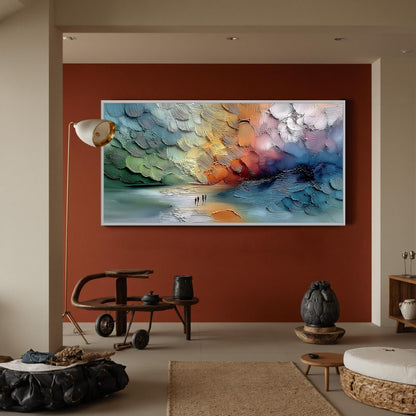 Abstract Palette Knife Landscape Wall Art