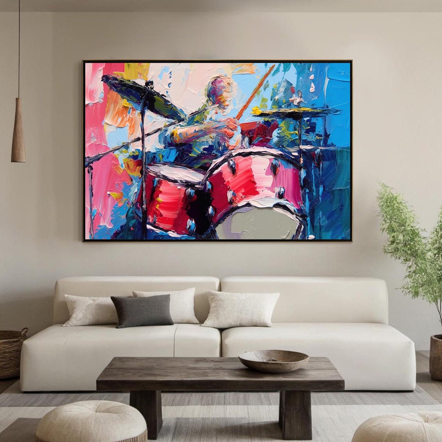 Colorful Abstract Wall Art – Vibrant Drummer
