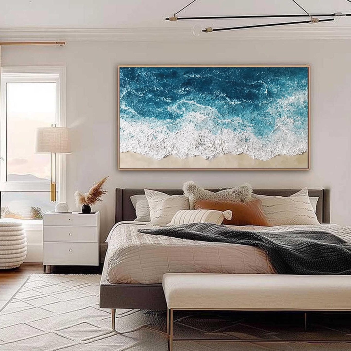Textured Ocean Wave Oil Painting Seascape Wall Art