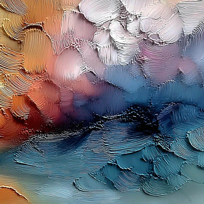 Abstract Palette Knife Landscape Wall Art
