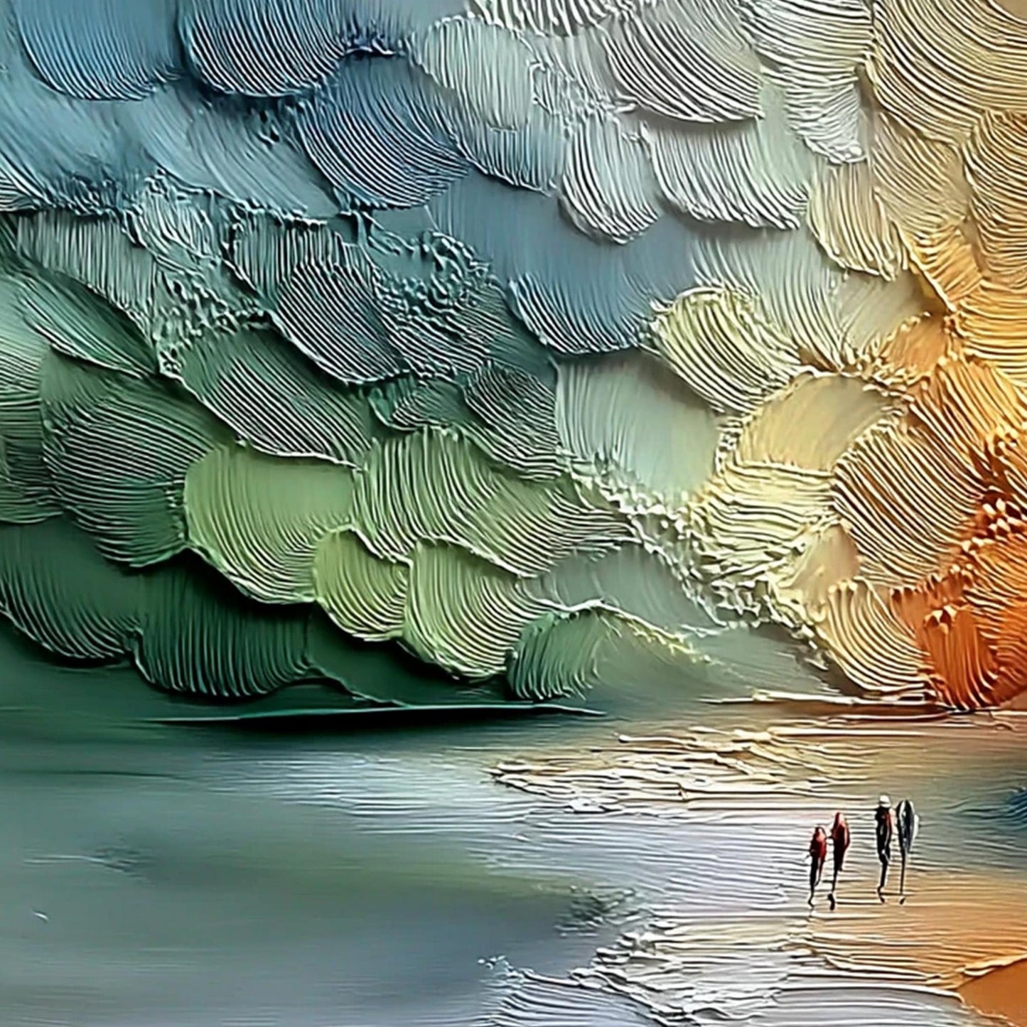 Abstract Palette Knife Landscape Wall Art