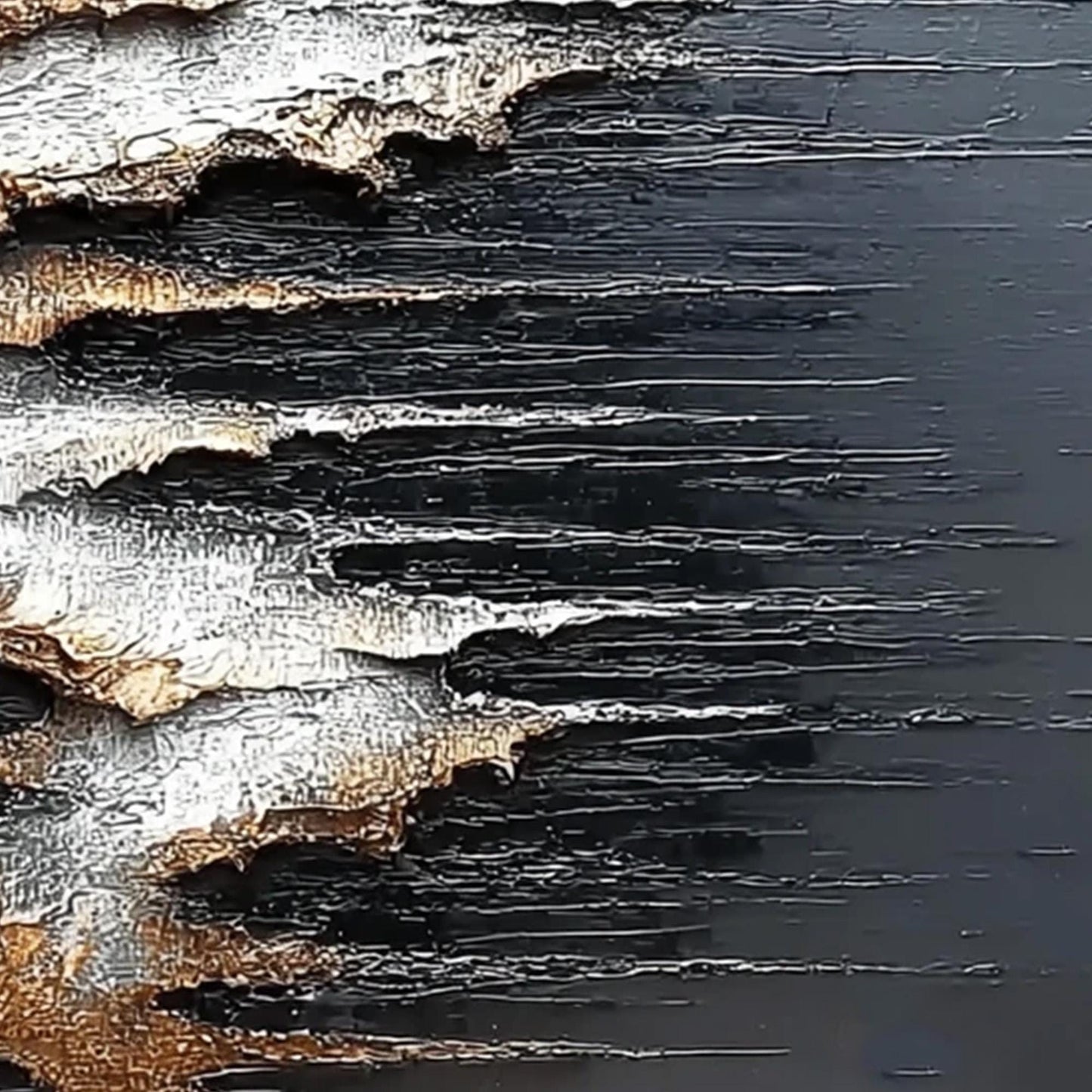 Gold and Silver Textured Abstract Minimalist Wall Art