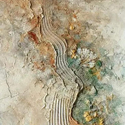 Gold Textured Female Figure Portrait Wall Art – Mixed Media Goddess Painting