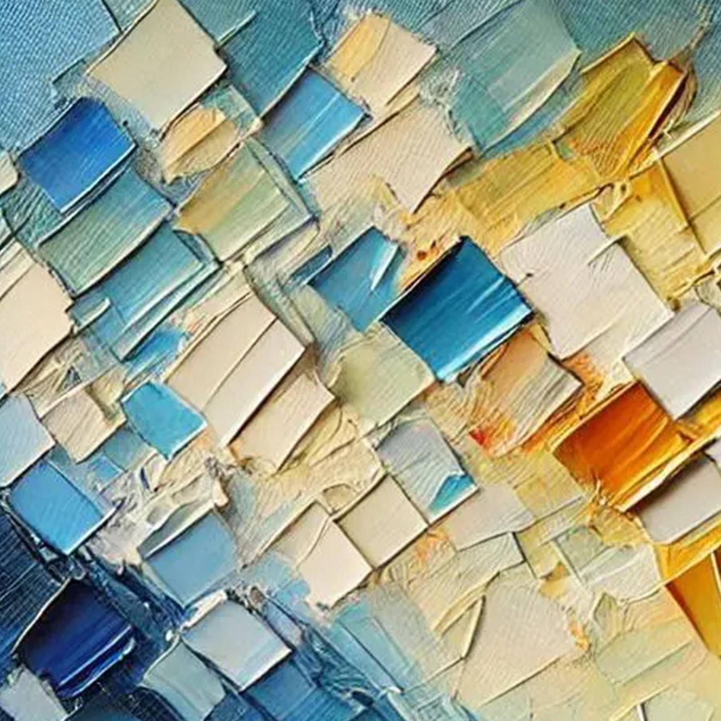 Colorful Impasto Sailboat Seascape Wall Art
