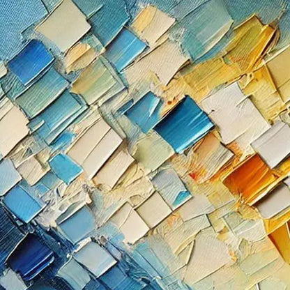 Colorful Impasto Sailboat Seascape Wall Art