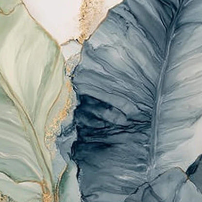 Blue and Green Abstract Floral Wall Art – Triptych Botanical Wall Art