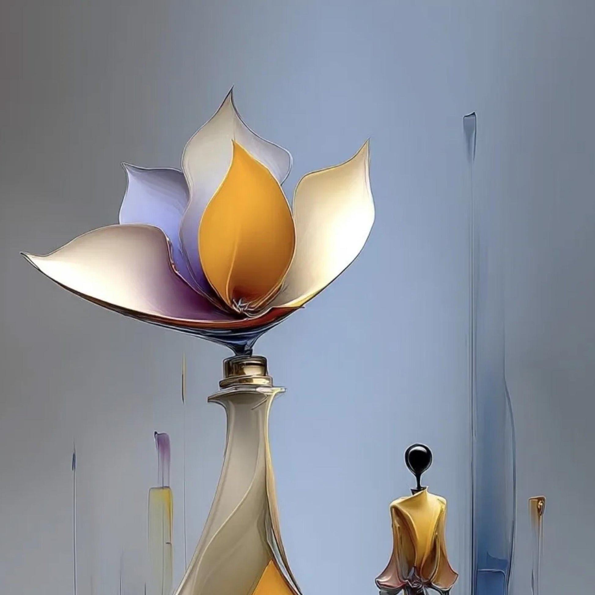 Modern Figurative Painting – Blue and Gold Ship | Painting, view 5