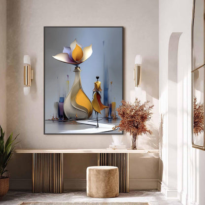 Modern Figurative Painting – Blue and Gold Ship | Painting, view 4