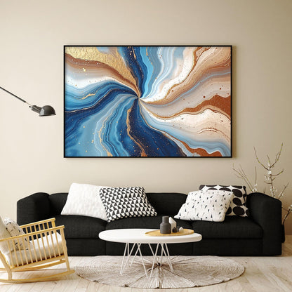 Blue and Teal Abstract Ocean Wall Art