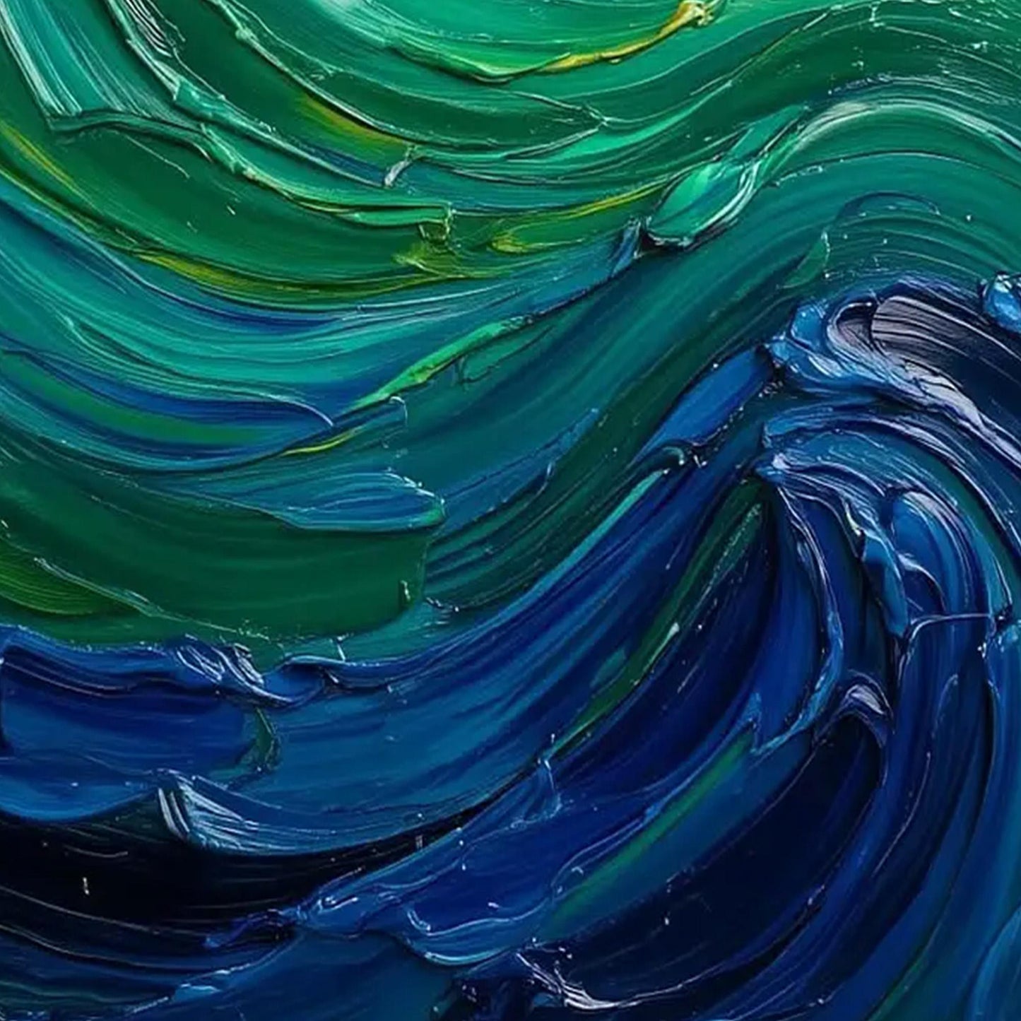 Emerald and White Impasto Sailboat Seascape Wall Art