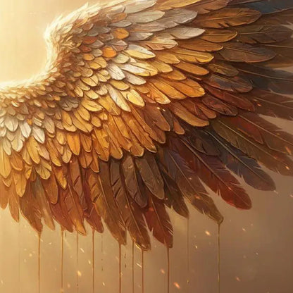 Gold Textured Bird Animal Wall Art