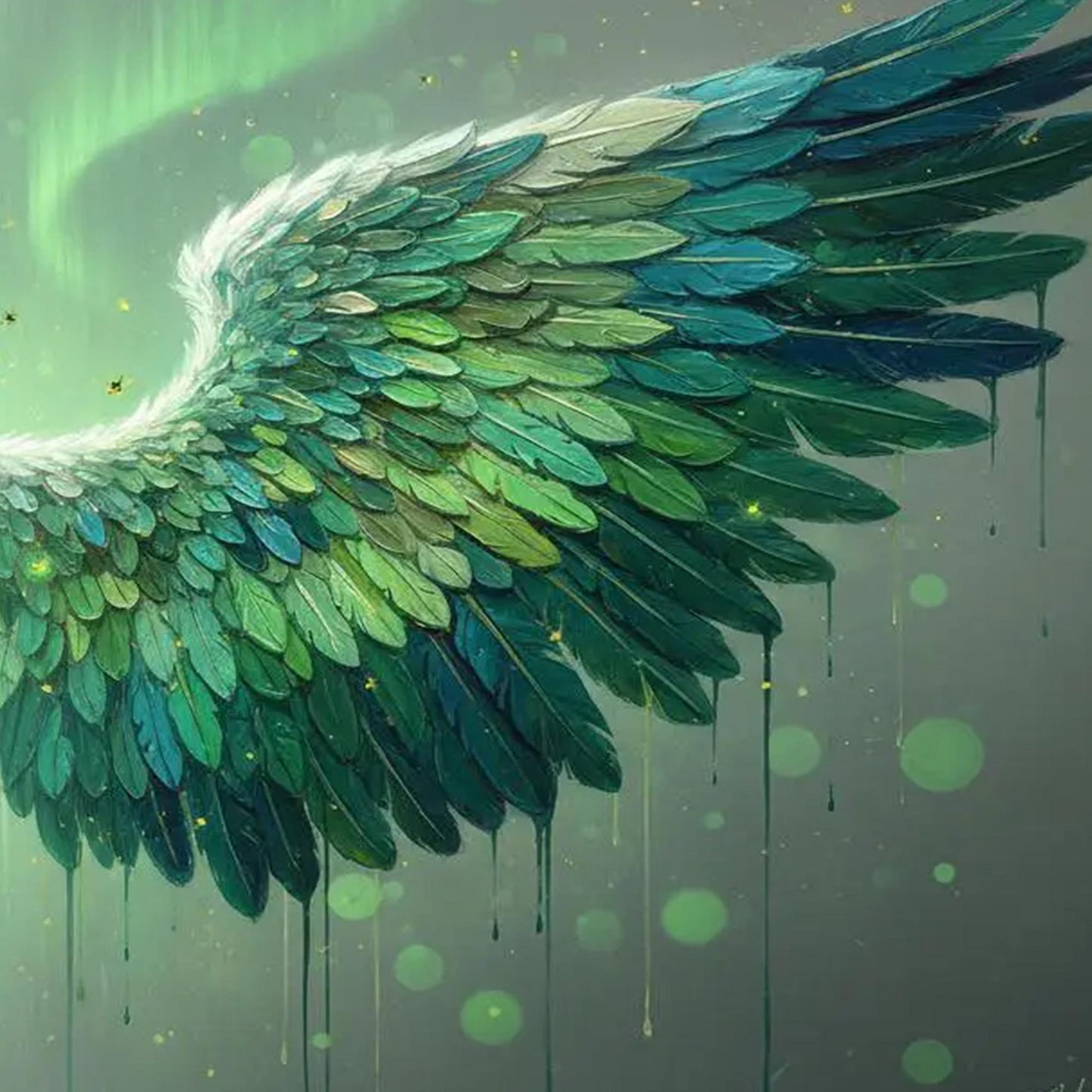 Emerald and Green Bird Animal Wall Art