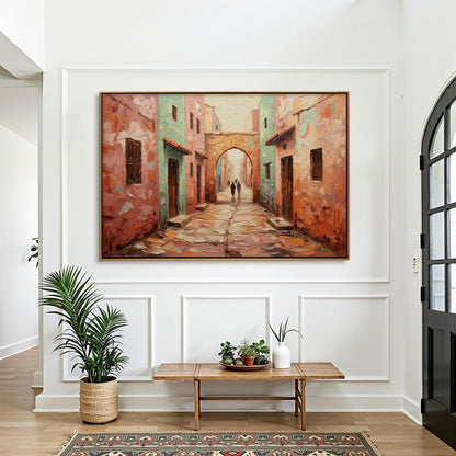 Handmade Acrylic - Mediterranean Wall Decor - Boho Travel Home Housewarming Gift – Cityscape City Architecture Wall Art | Boh