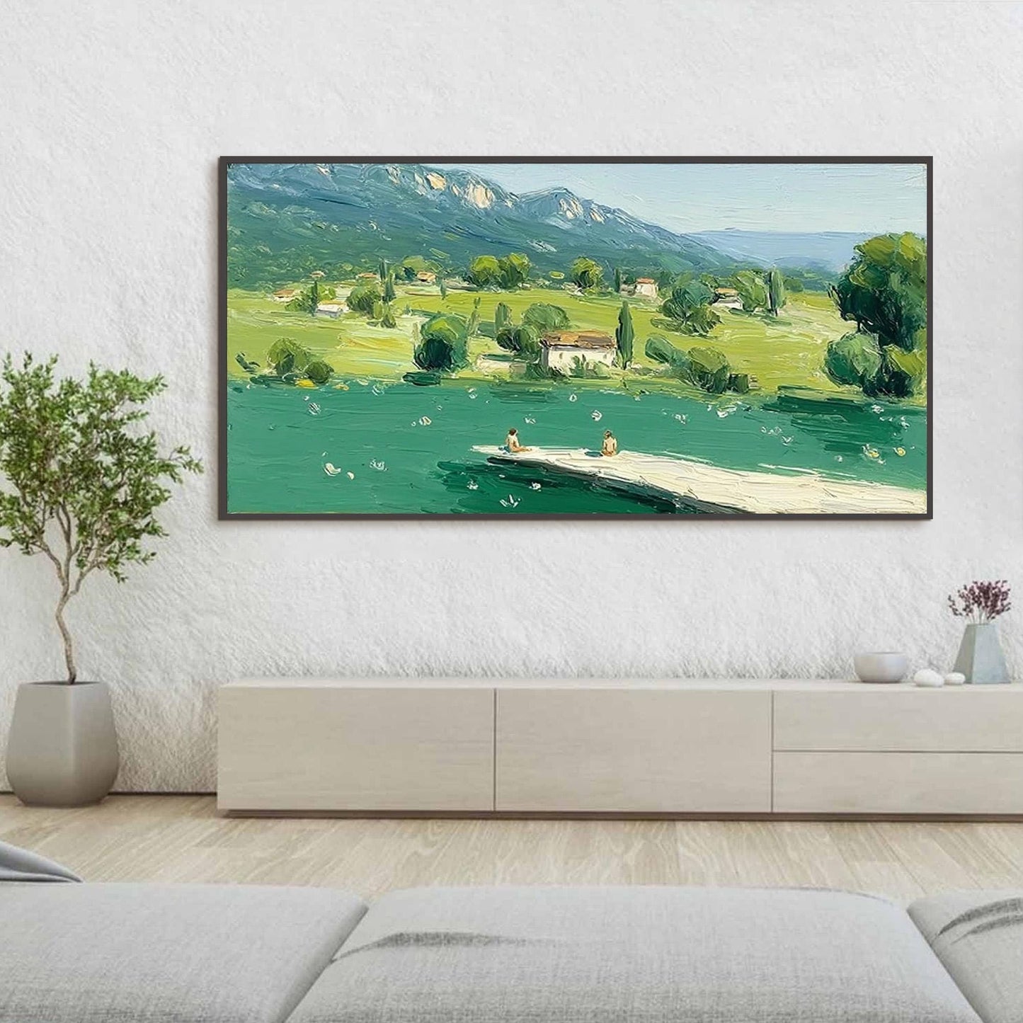 Colorful Impressionist Countryside Landscape Wall Art