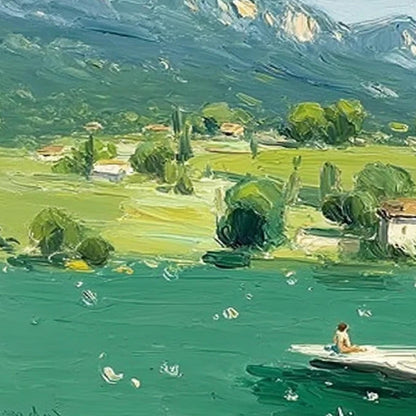 Colorful Impressionist Countryside Landscape Wall Art