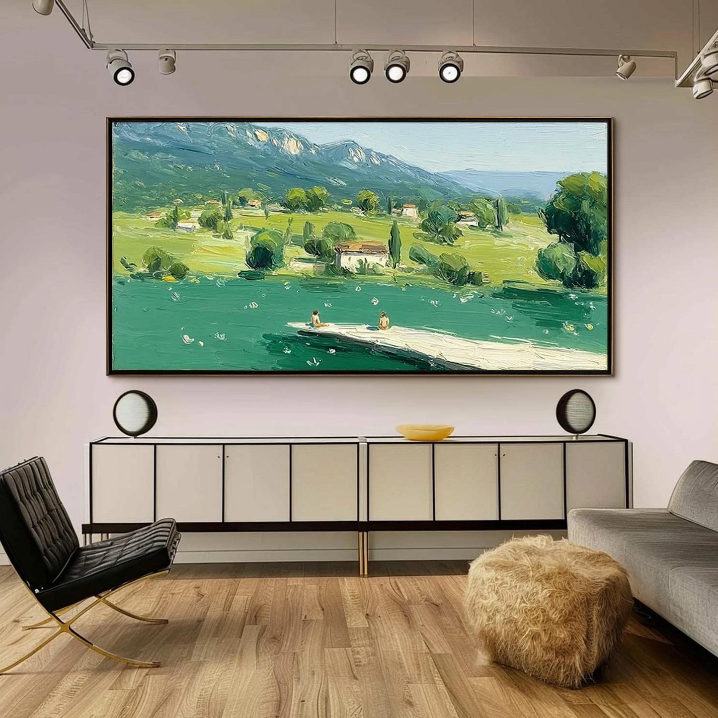 Colorful Impressionist Countryside Landscape Wall Art