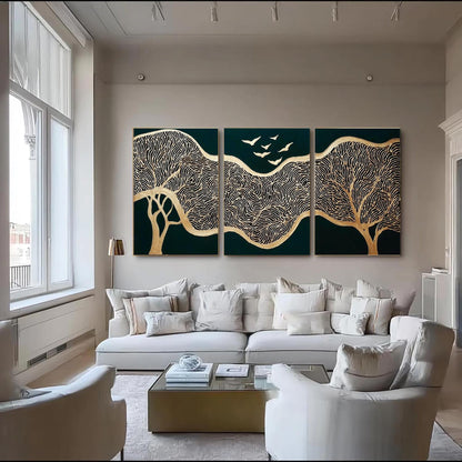 Original – Emerald and Green Bird Animal Wall Art | Abstract Oil Painting, view 4