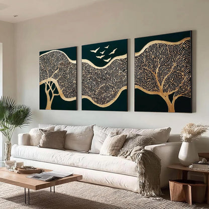 Original – Emerald and Green Bird Animal Wall Art | Abstract Oil Painting, view 2
