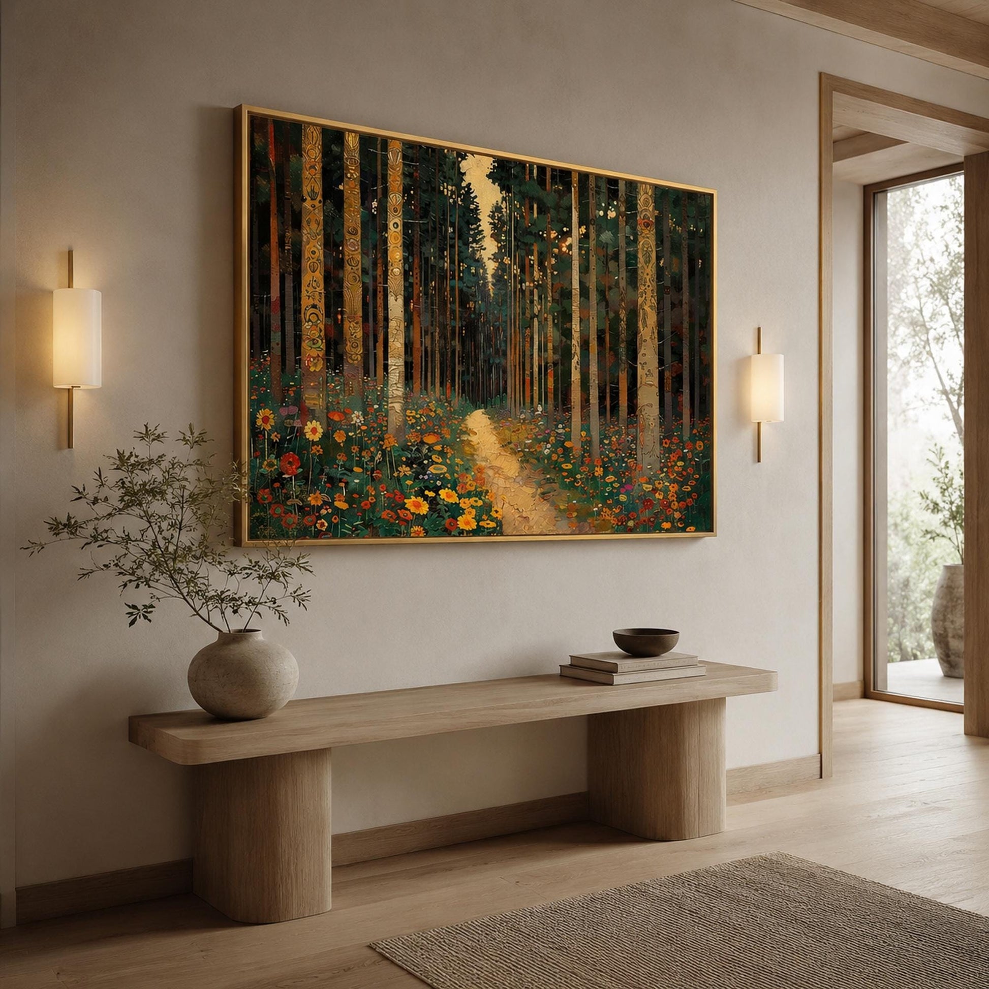 Original – Emerald and Green Forest Tree Wall Art | Oil Painting, view 2