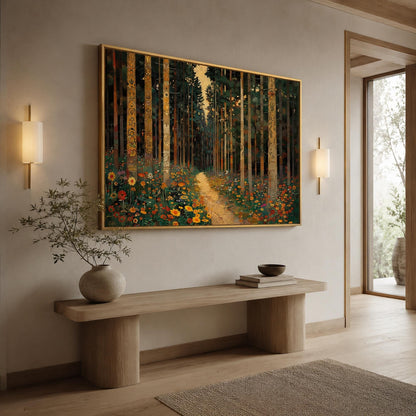 Original – Emerald and Green Forest Tree Wall Art | Oil Painting, view 2