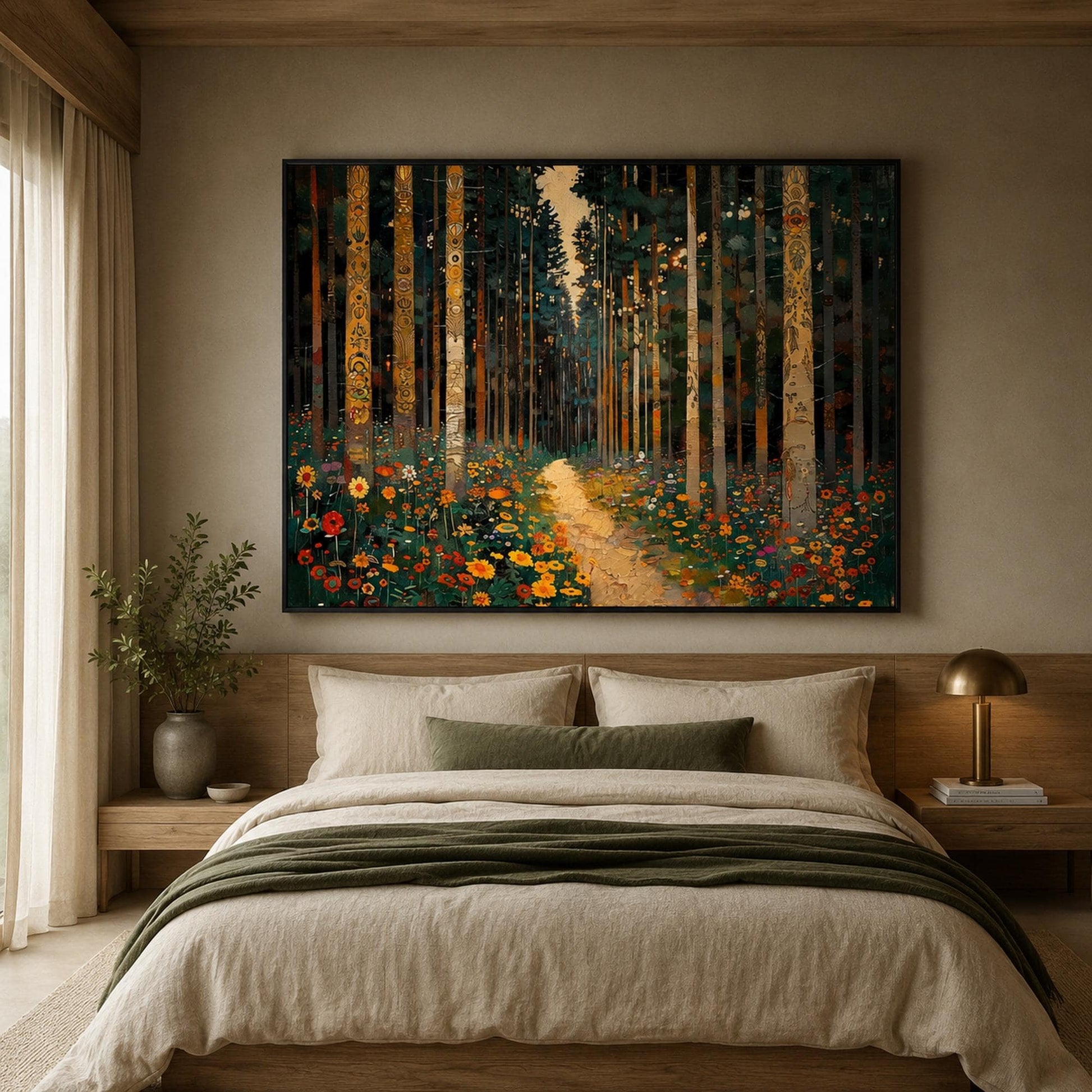 Original – Emerald and Green Forest Tree Wall Art | Oil Painting, view 3