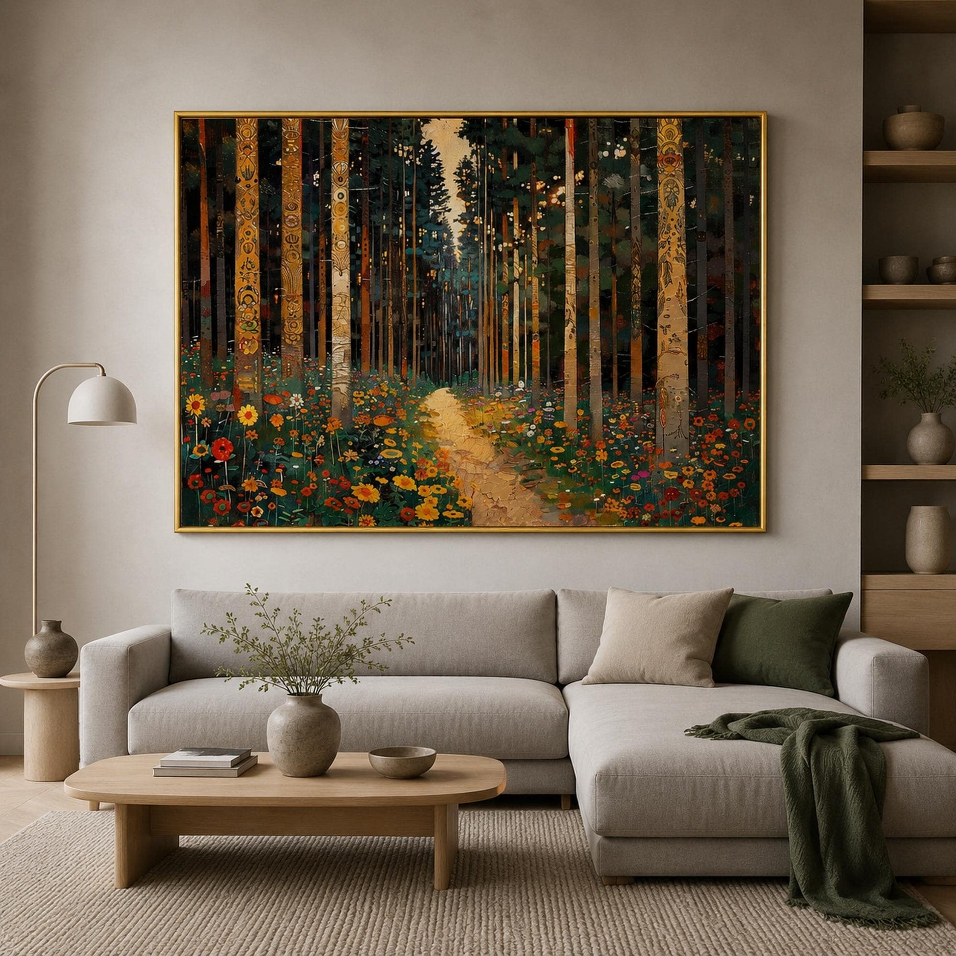 Original – Emerald and Green Forest Tree Wall Art | Oil Painting, view 4