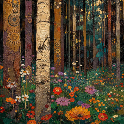 Original – Emerald and Green Forest Tree Wall Art | Oil Painting, view 5