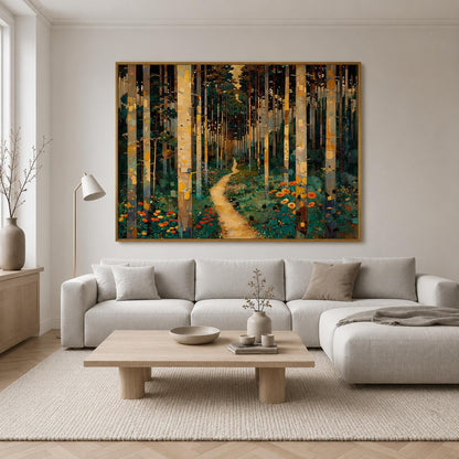 Original – Sky Blue and Green Meadow Landscape Wall Art | Oil Painting, view 3