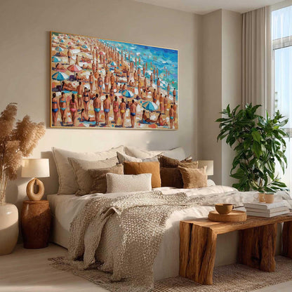 Original – Colorful Beach Seascape Wall Art | Impasto Oil Painting, view 5