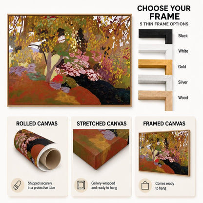 Forest Landscape Wall Art Colorful Impressionist Nature Canvas Painting for Modern Living Room Decor