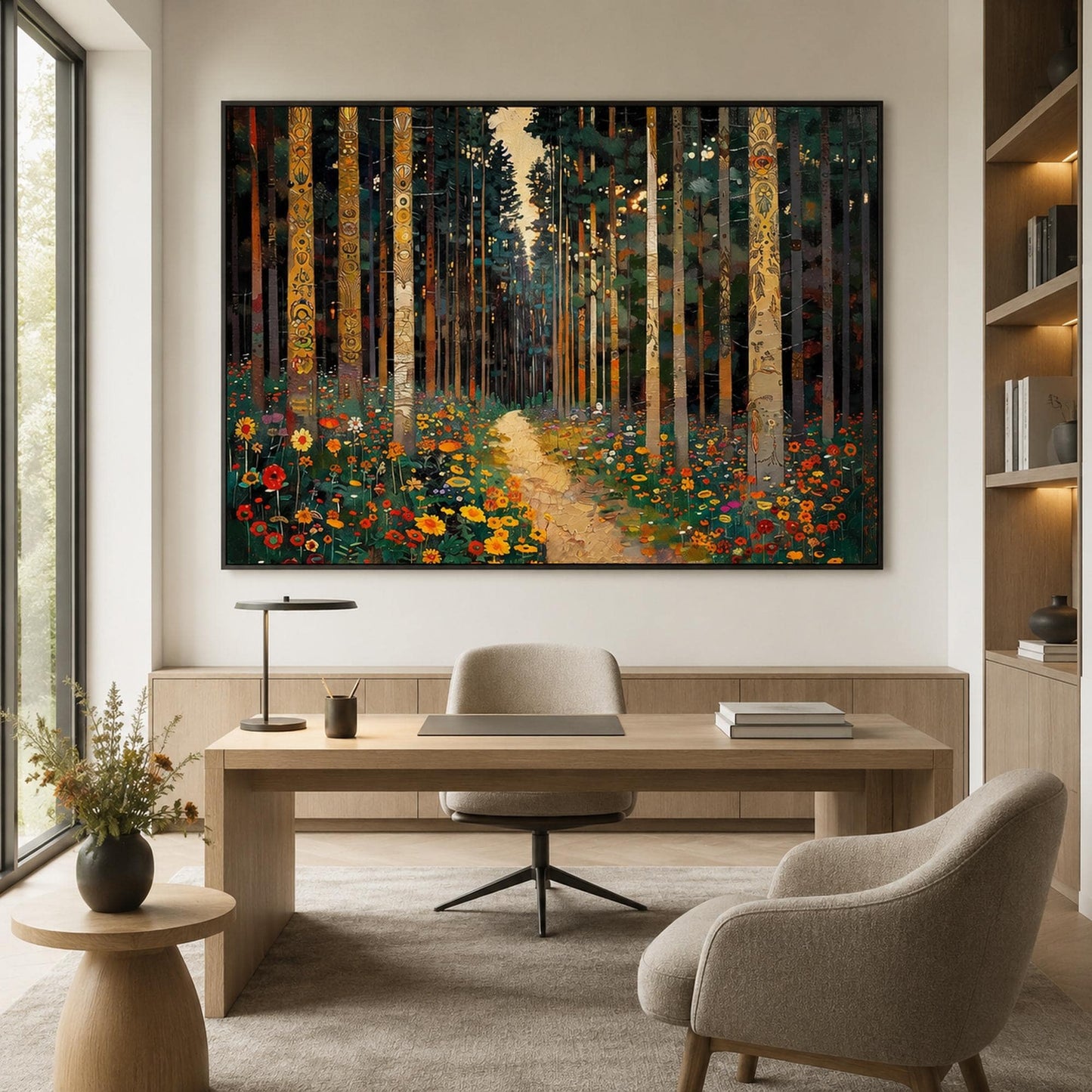 Original – Emerald and Green Forest Tree Wall Art | Oil Painting, view 1