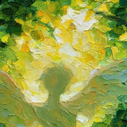 Forest Angel – Green Forest Tree Wall Art | Oil Painting, view 4
