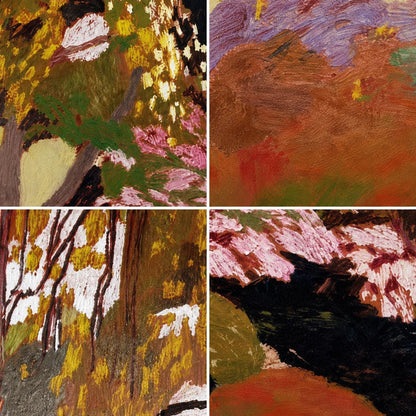 Forest Landscape Wall Art Colorful Impressionist Nature Canvas Painting for Modern Living Room Decor