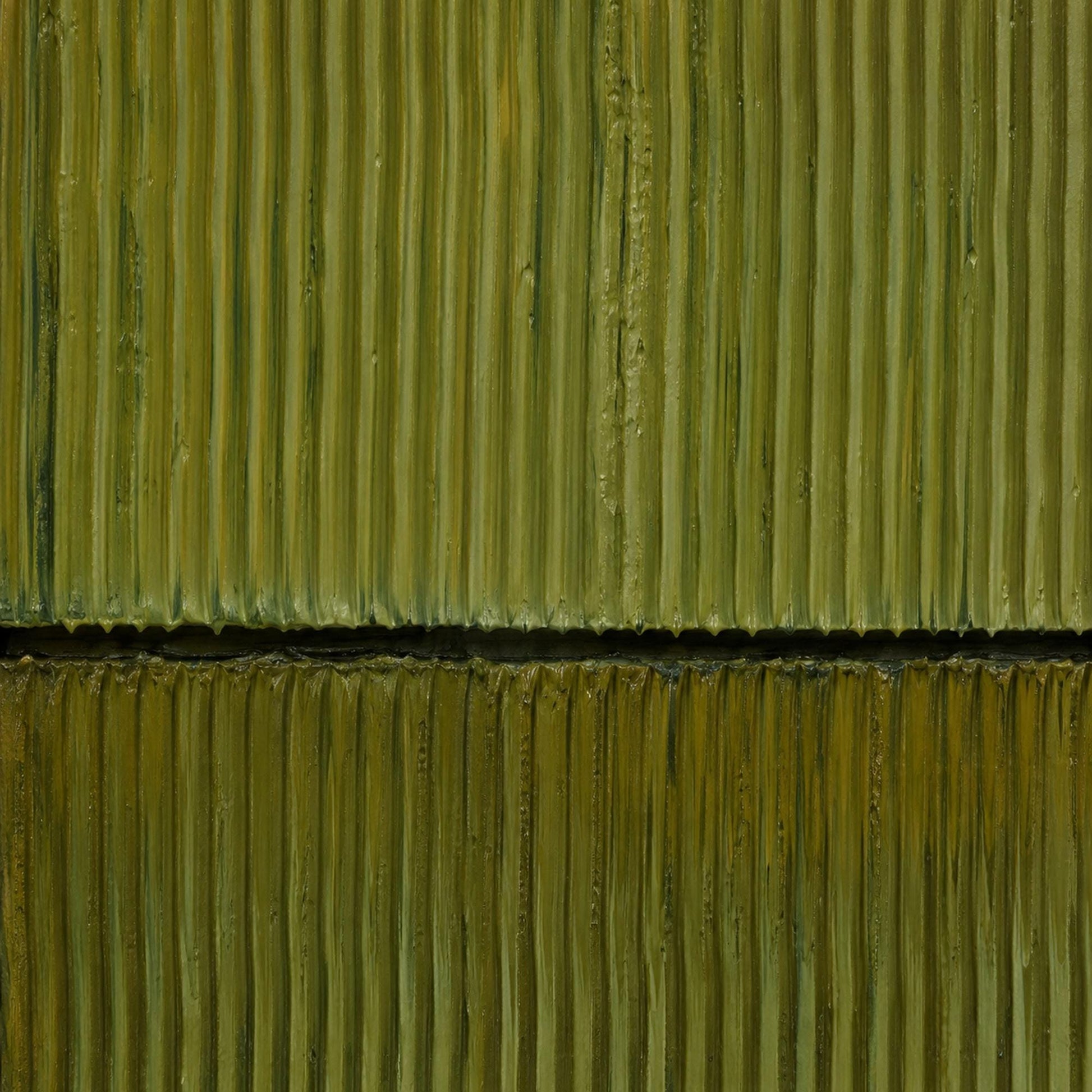 Serene Green Diptych – Olive and Green Abstract Minimalist Wall Art | Textured Painting, view 4