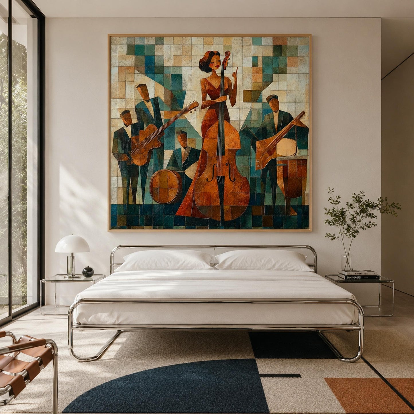 Jazz Band Painting – Geometric Wall Art | Painting, view 3