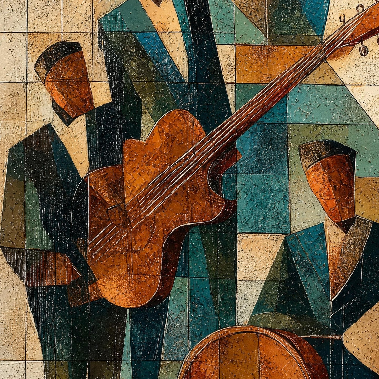 Jazz Band Painting – Geometric Wall Art | Painting, view 5