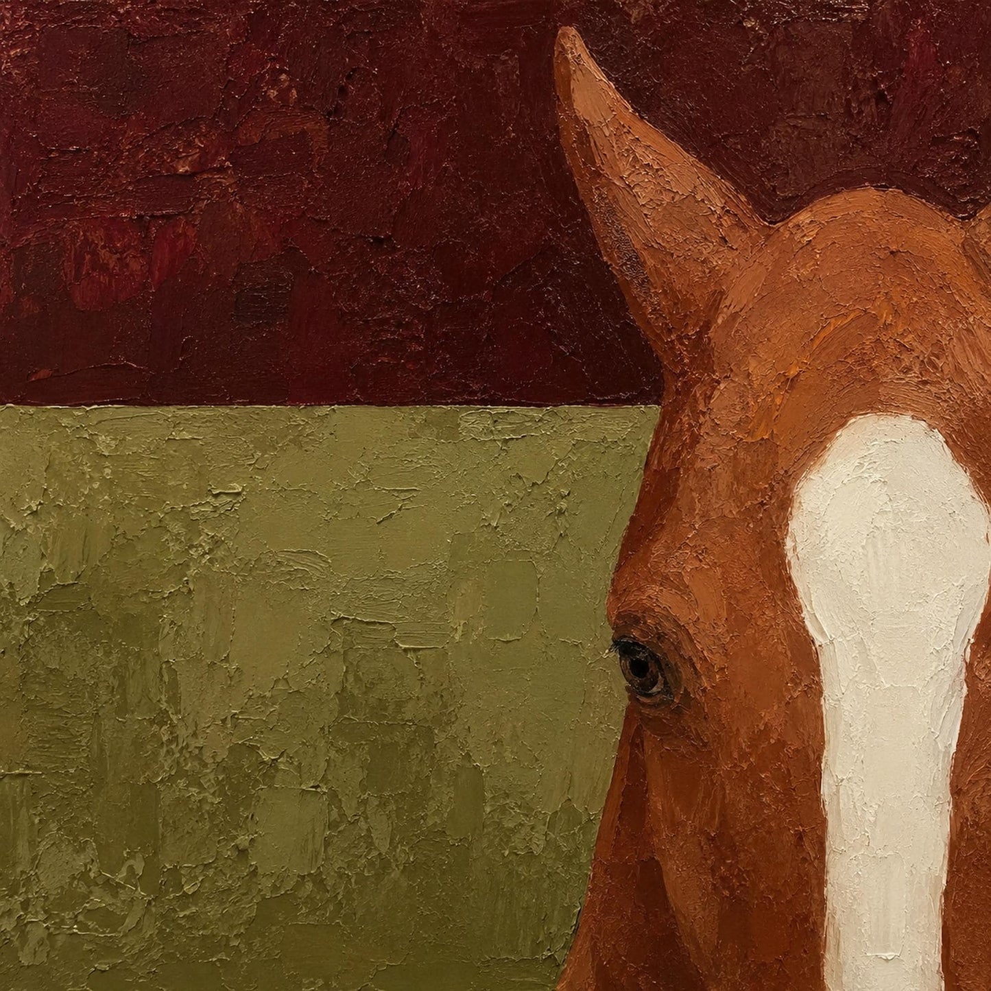 Equestrian Woman and Horse Animal Wall Art – Emerald Green Fashion Portrait Painting