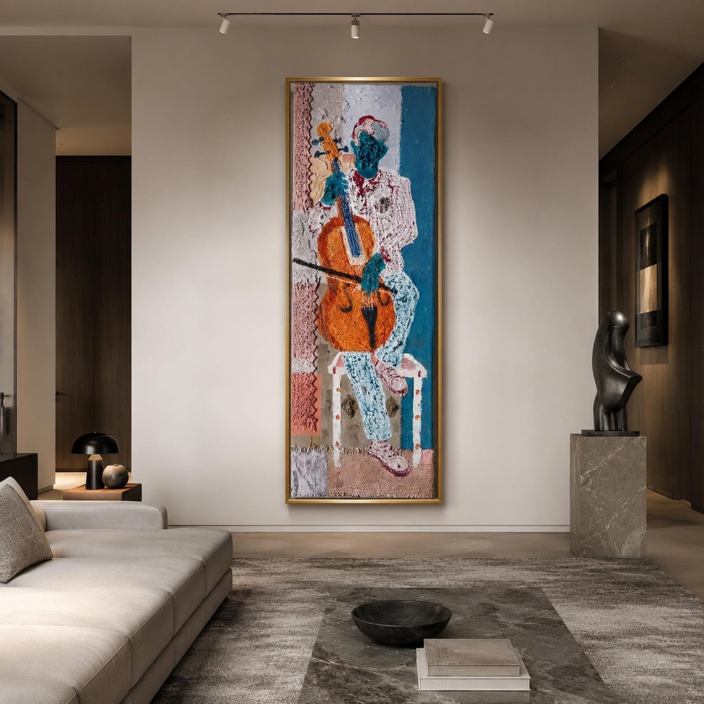 Abstract Wall Art, Textured Music Oil Painting
