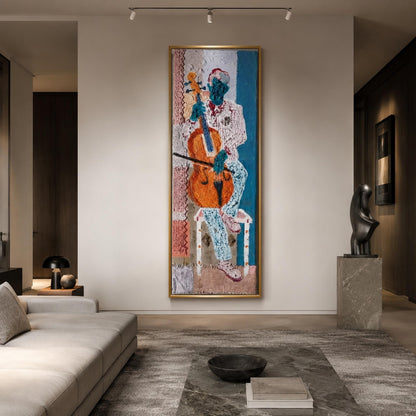 Abstract Wall Art, Textured Music Oil Painting